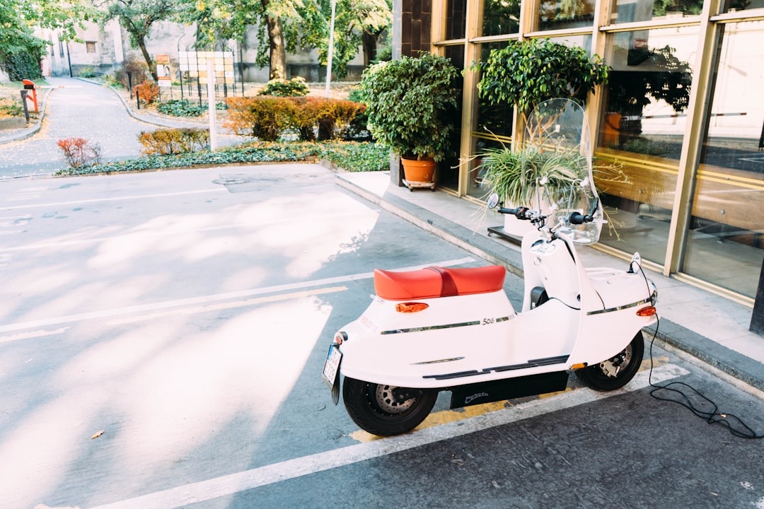 white motor scooter