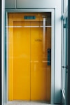 closed yellow elevator