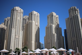 low angle photography of building structures