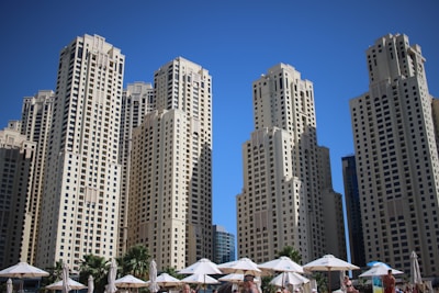 low angle photography of building structures