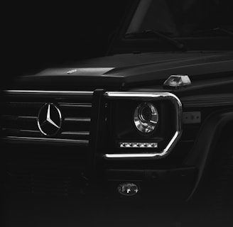 black Mercedes-Benz car