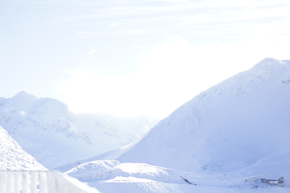 snow covered mountain range