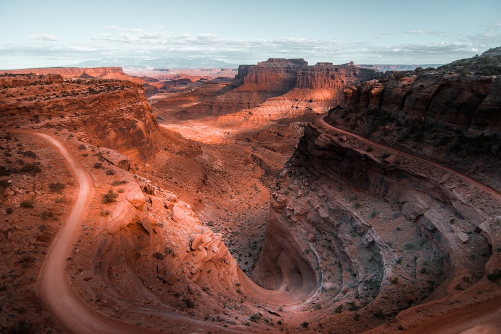 aerial photography of mounitan range