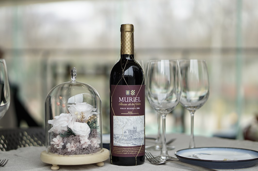 Muriel wine glass beside two wine glasses