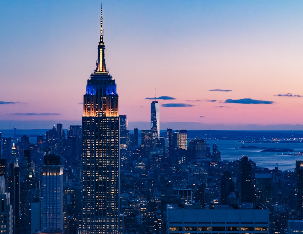 cityscape photo at night