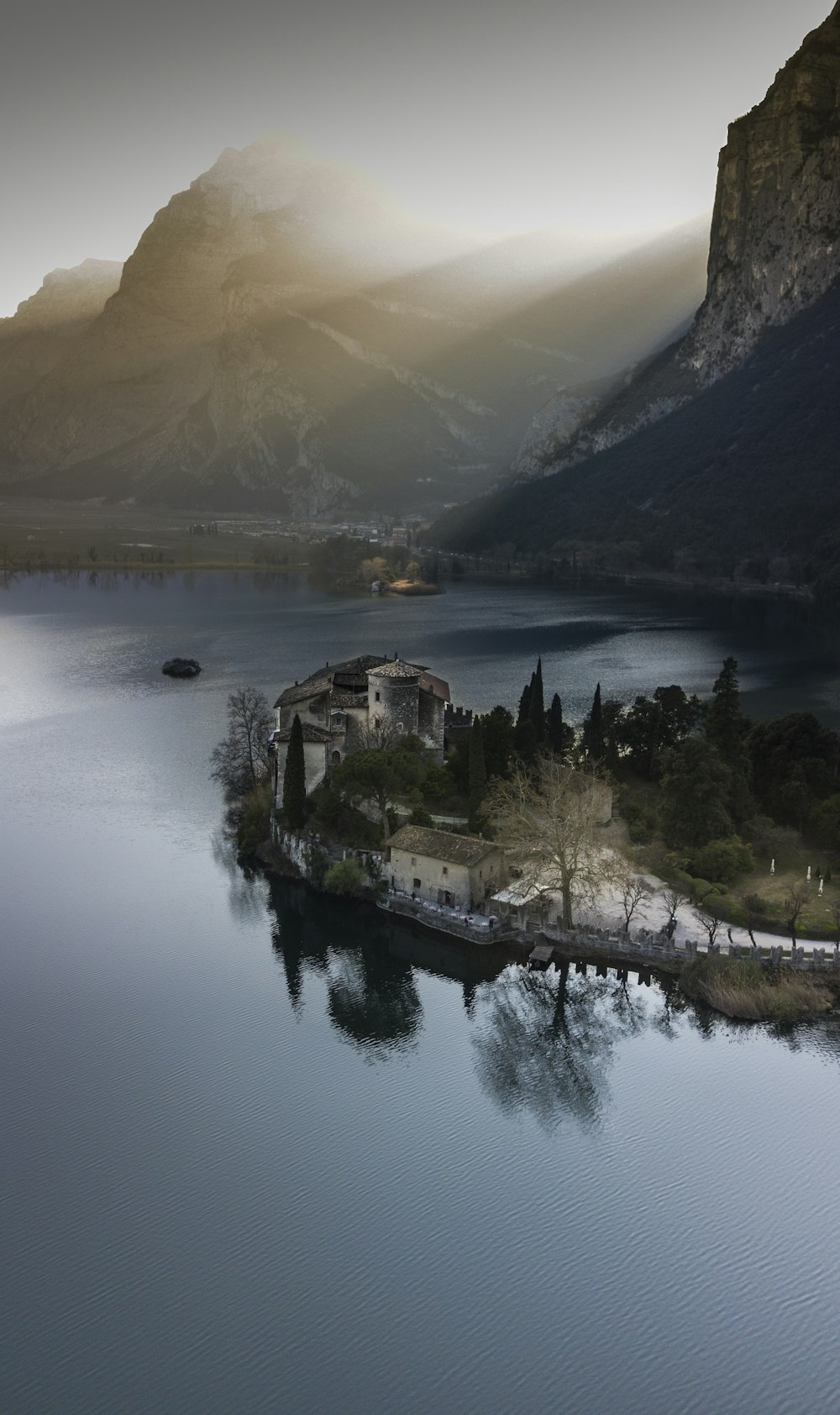 house near body of water