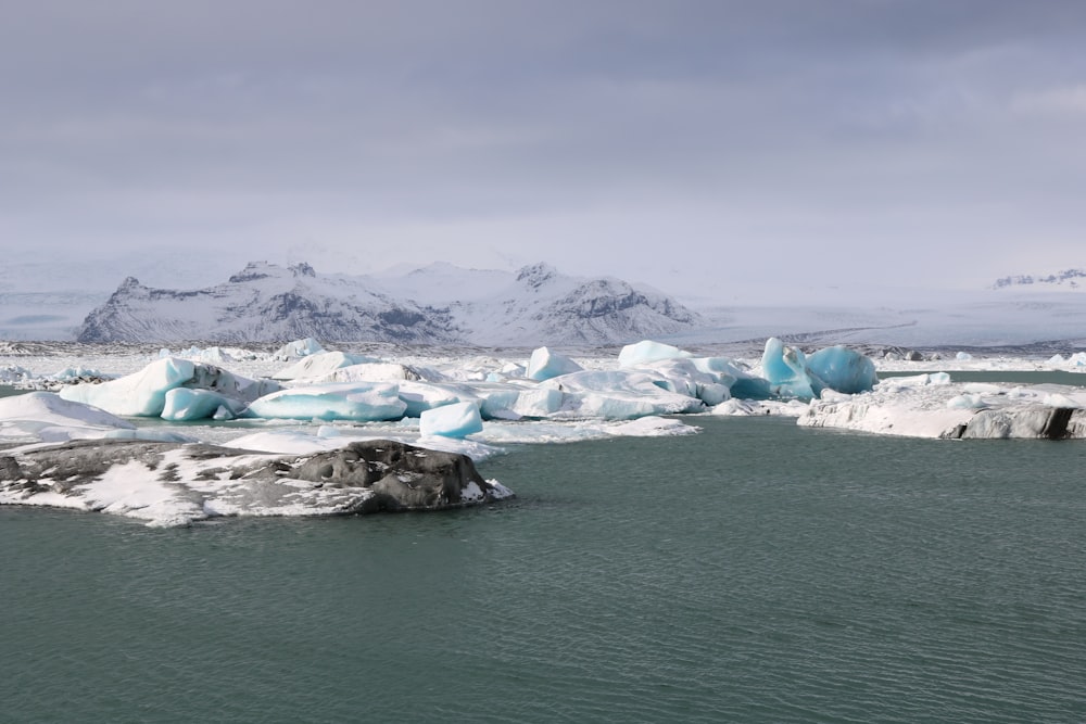 view of melting iceberg