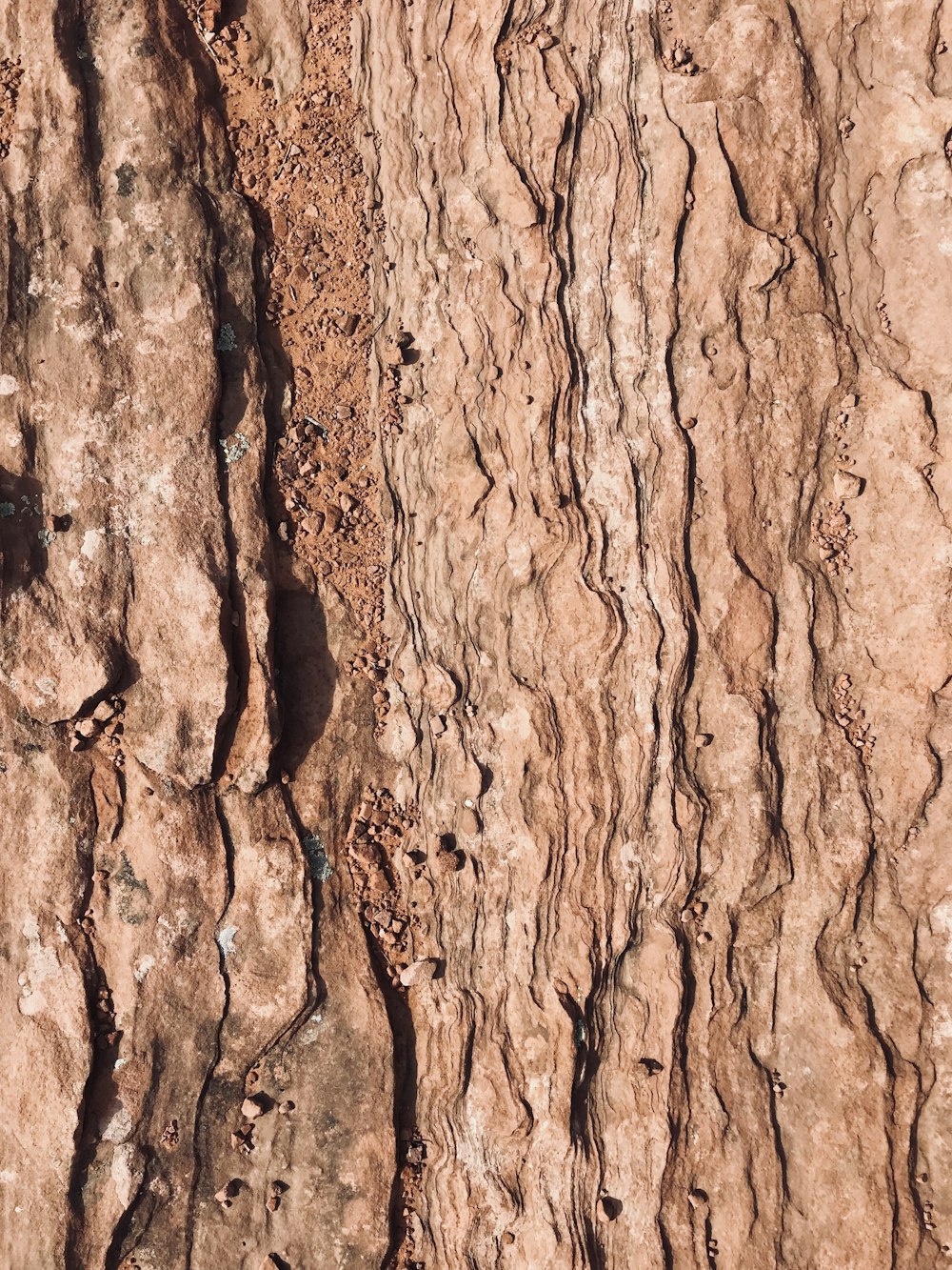 Formation rocheuse brune pendant la journée