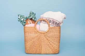 towels in basket