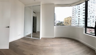empty room with wooden floor