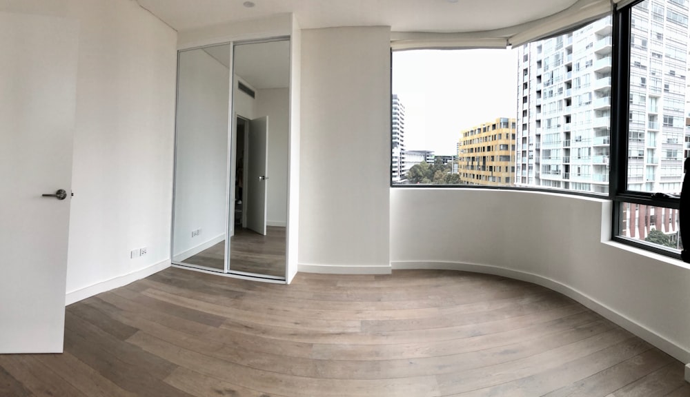 empty room with wooden floor