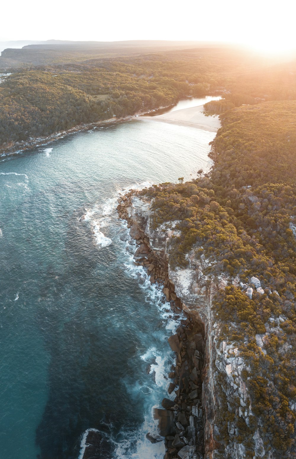 bird's-eye view photography of river