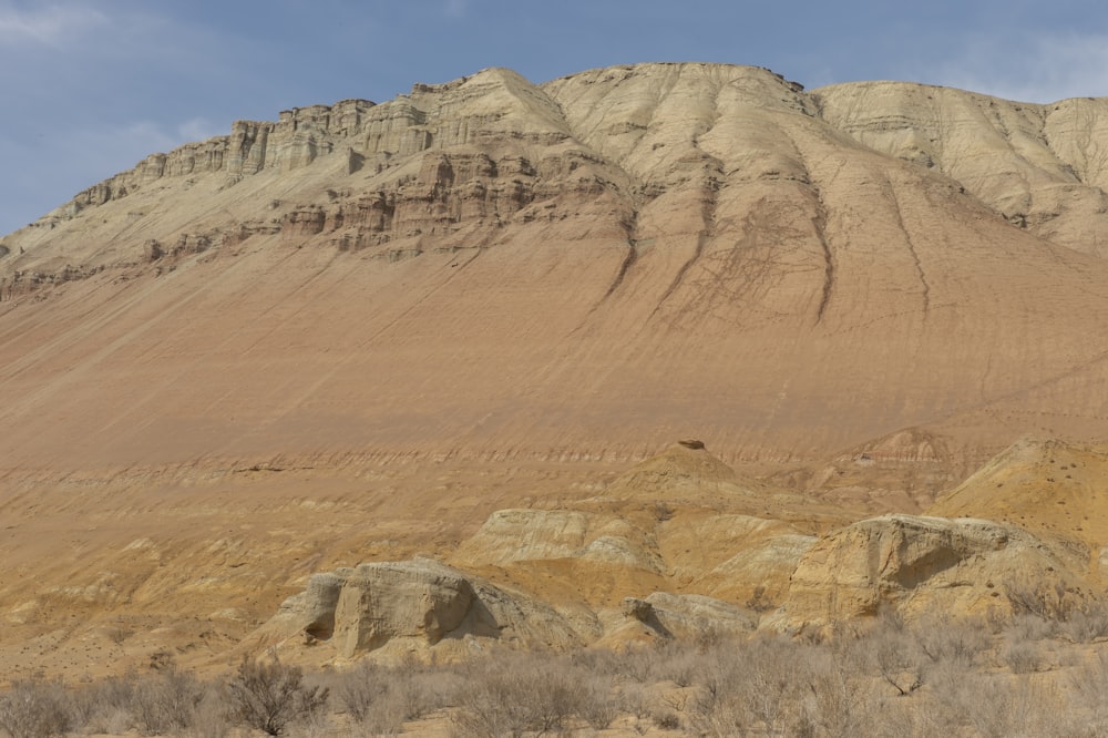 beige rock formation mountain