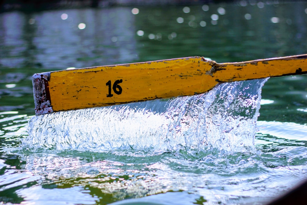 brown boat paddle