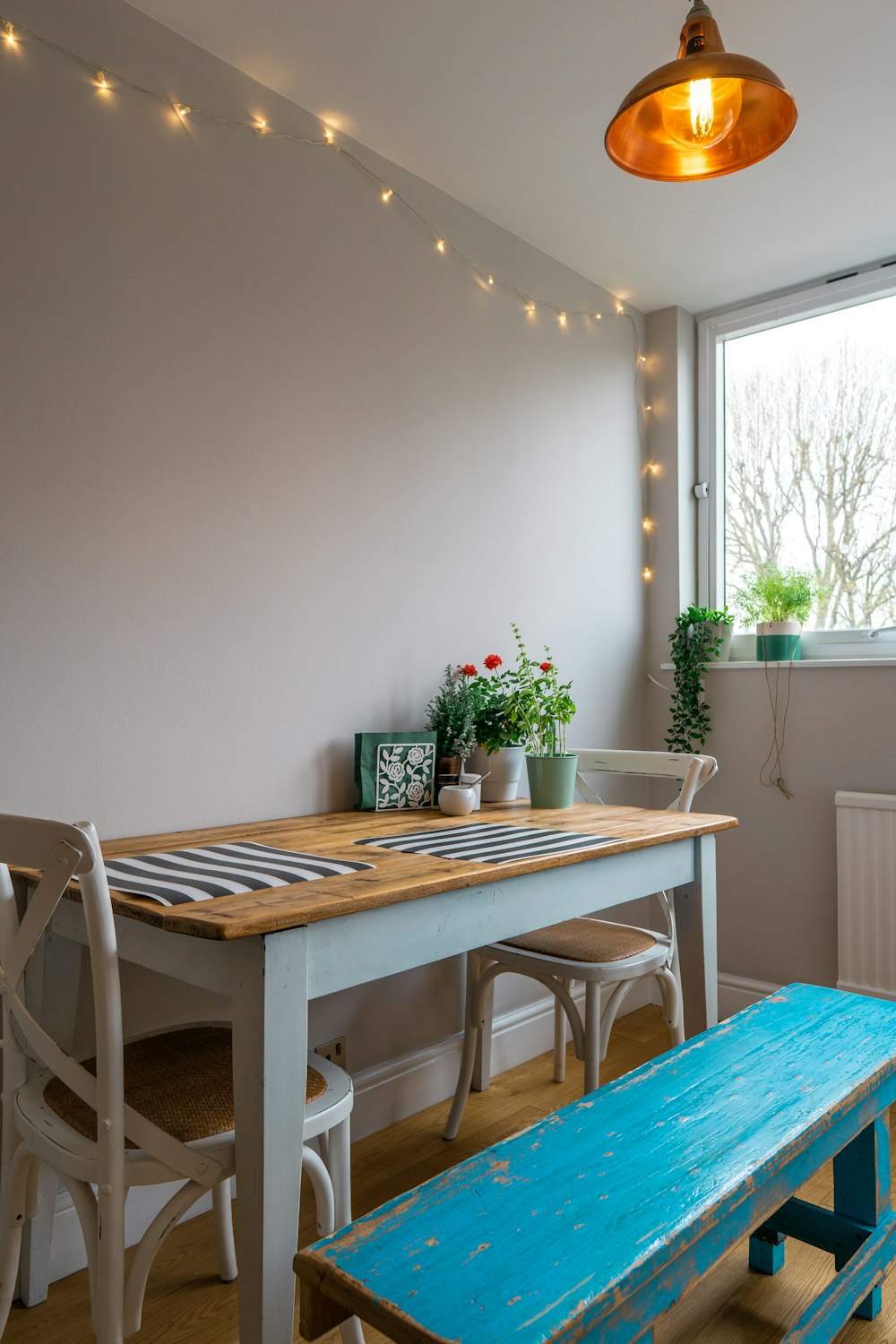 empty dining table and chair