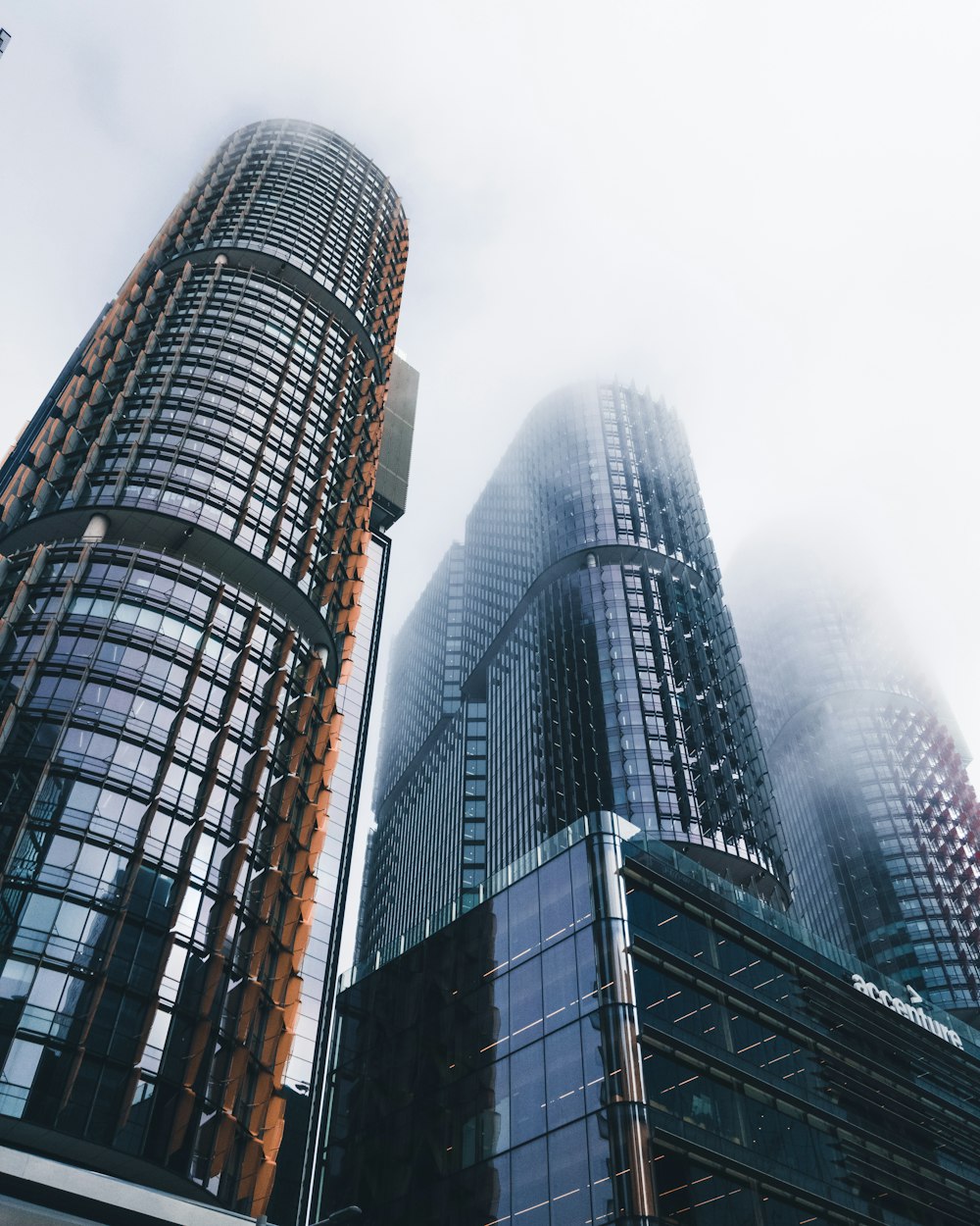 low angle photography of high rise buildings