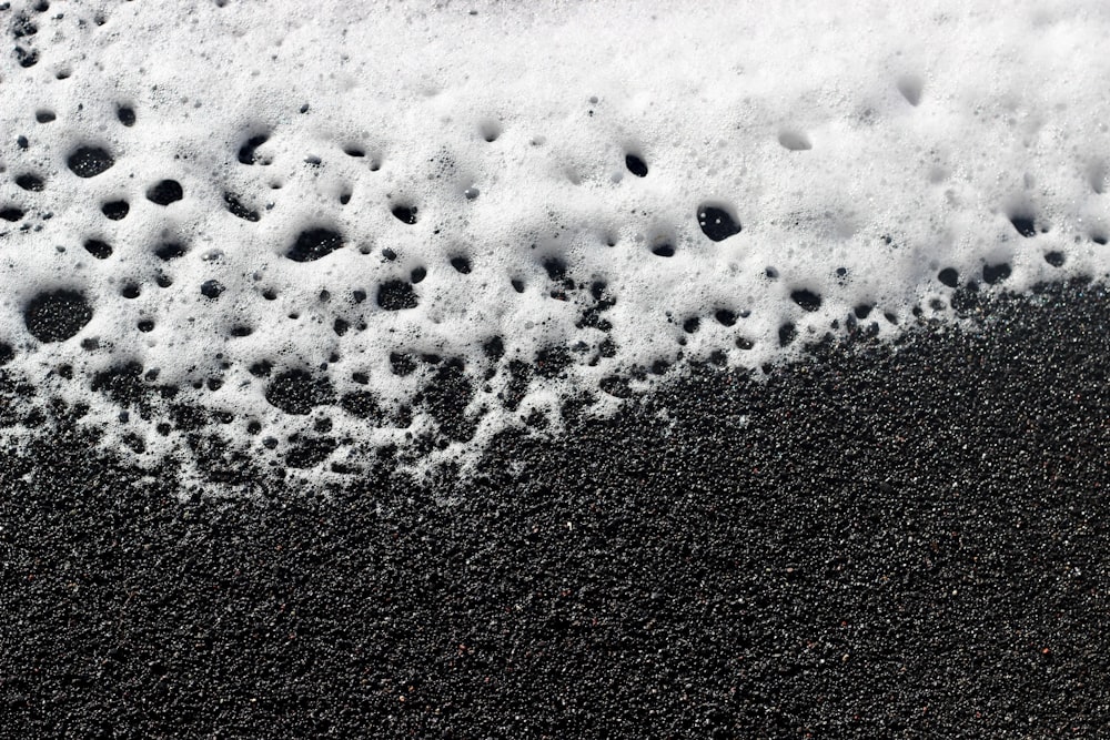 sand with white bubbles