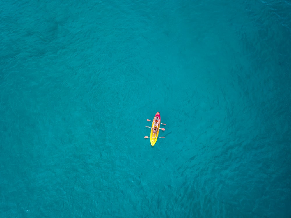 aerial view photography of boat on water