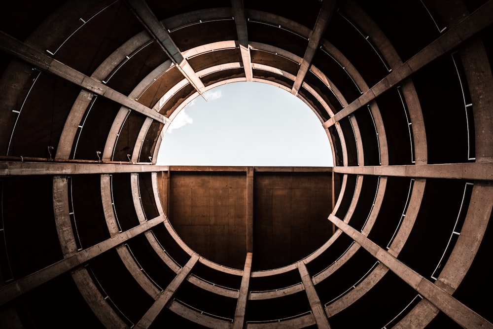 a view of the inside of a circular structure