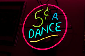 pink and blue 5 A dance neon signage