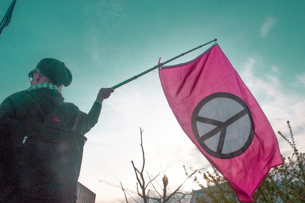 pink peace banner