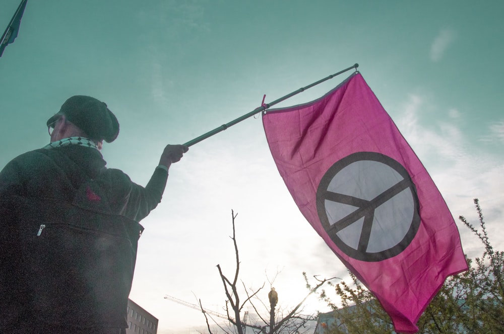 pink peace banner