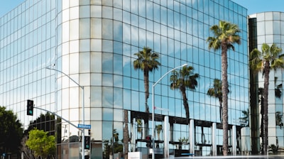 architectural photography of glass building