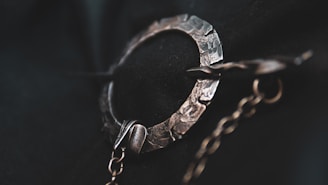 Detailed photograph of a Celtic wirework brooch highlighting intricate patterns.