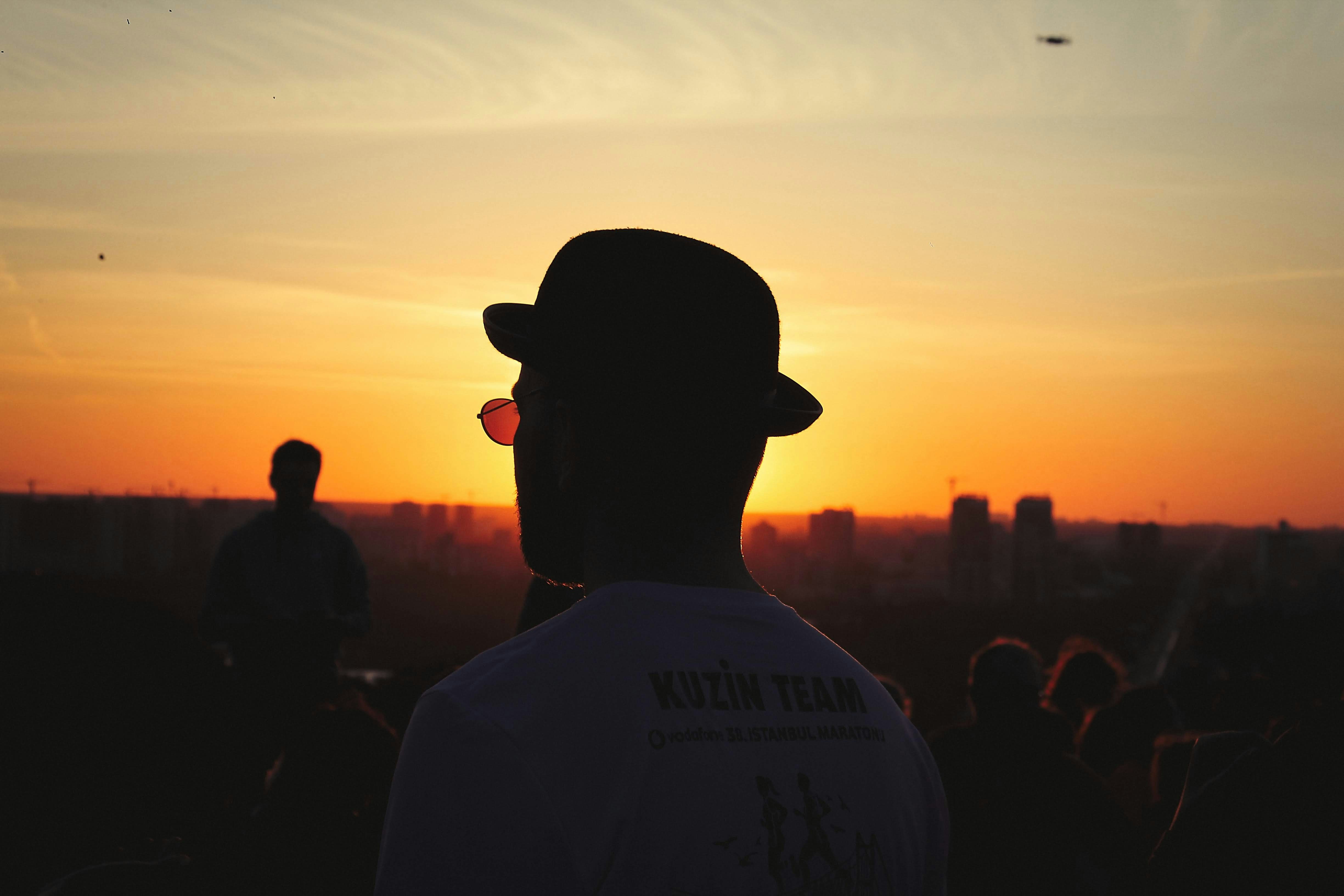 people during golden hour