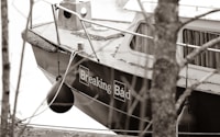 grayscale photography of speedboat