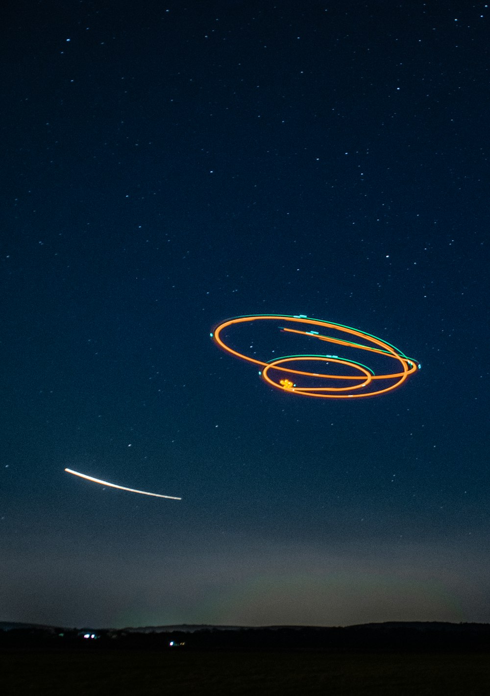 fotografia time lapse di luci sul cielo