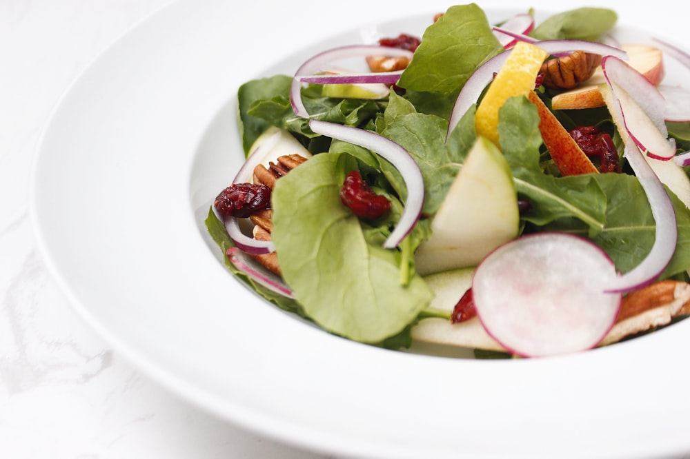 plate of salads