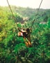 woman riding swing