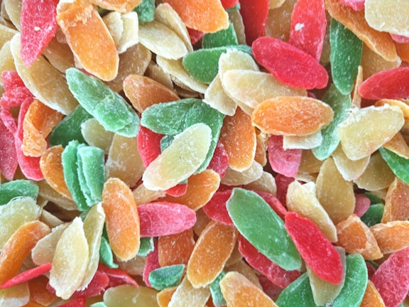 Close-up of vibrant freeze-dried fruit packaging with sleek branding.