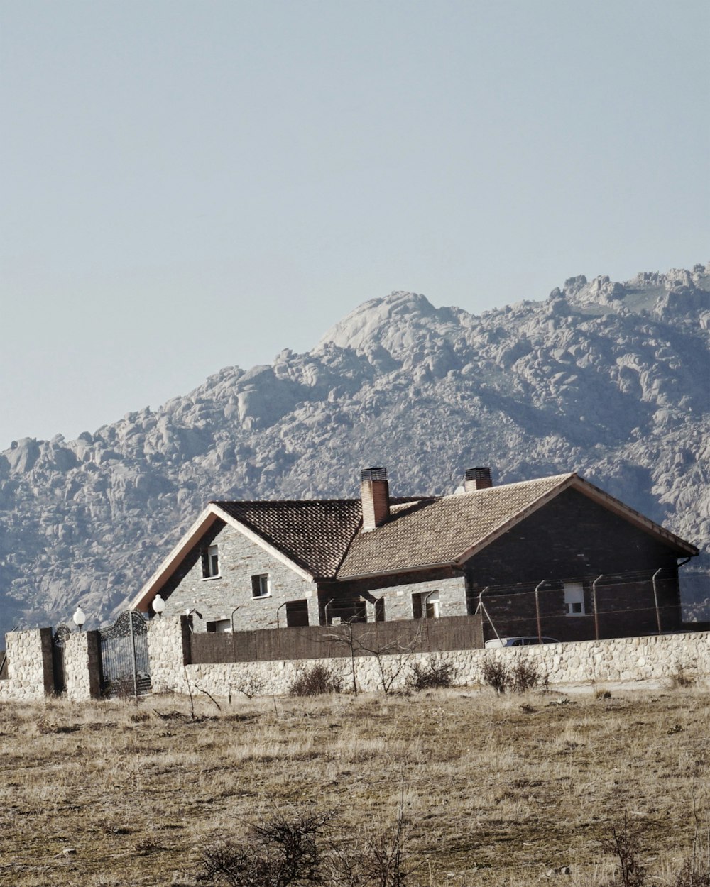 house near mountain
