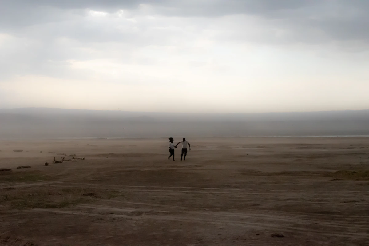 Kenyan couple enjoying a safari holiday