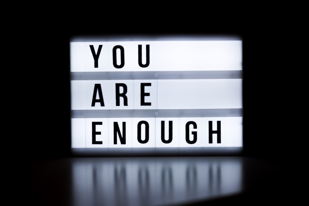 you are enough text