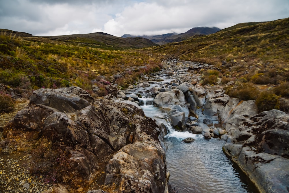 rocks on water