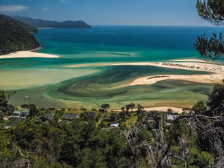 high-angle photography of blue beach