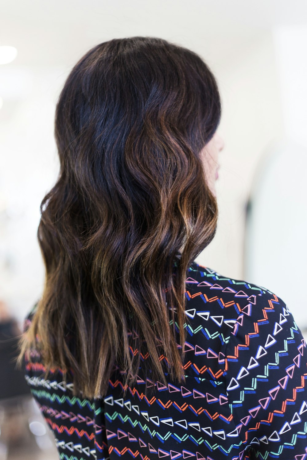 woman in brown curly hair