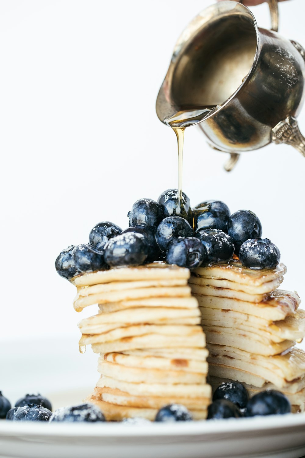 blueberries on pancake