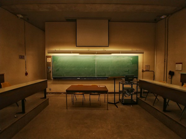 A green classroom chalkboard, representing the school funding formula debate in Nevada and the Clark County School District