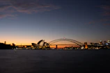 Relaxing balcony view overlooking the Sydney city skyline at sunset.