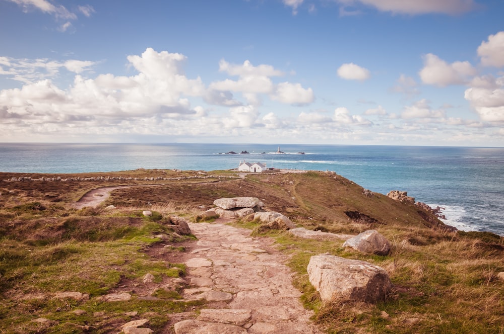 landscape photography of island