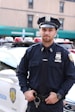 selective focus photography of policeman