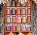 assorted spices on display