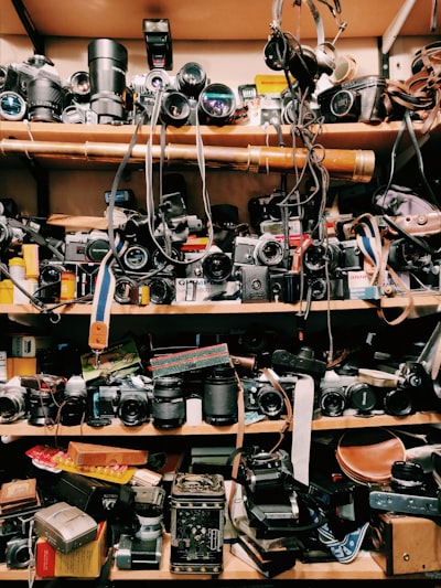 assorted-brand camera lot
