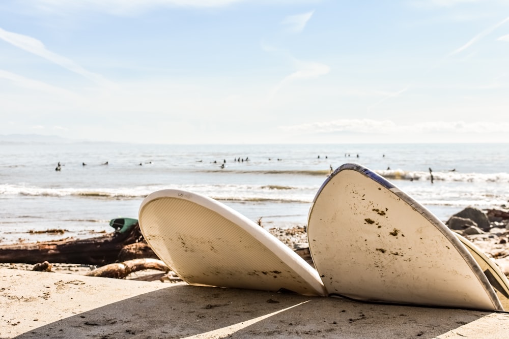 white surfboards