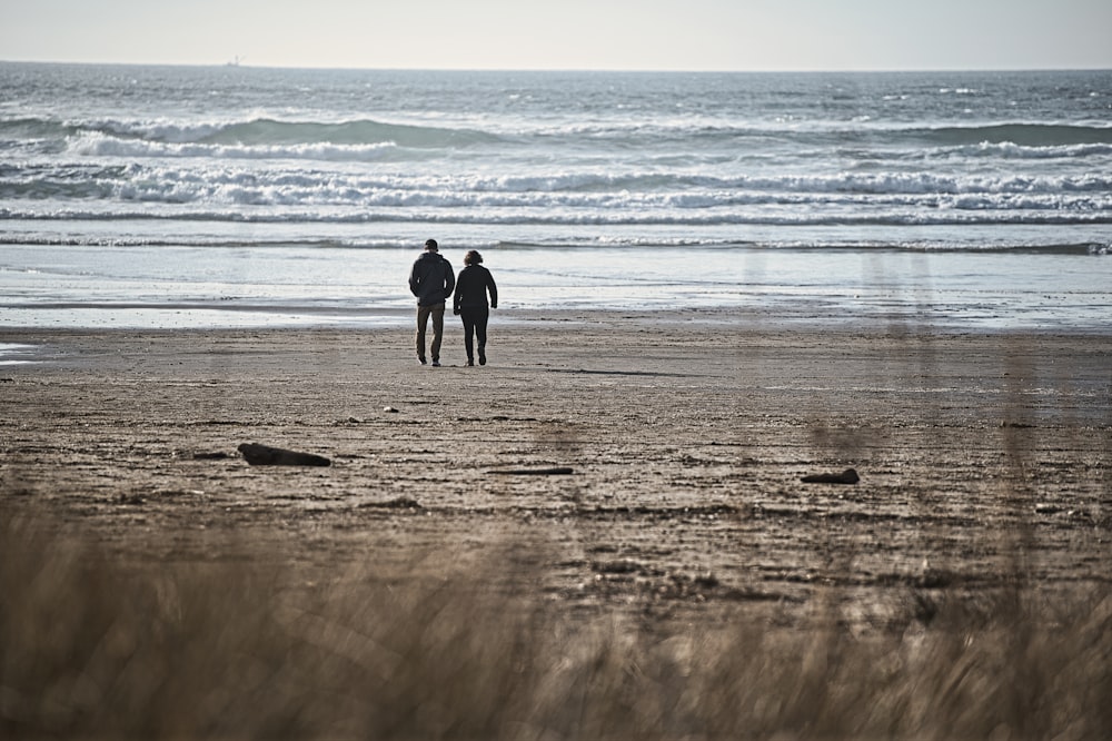 couple walking on the shore