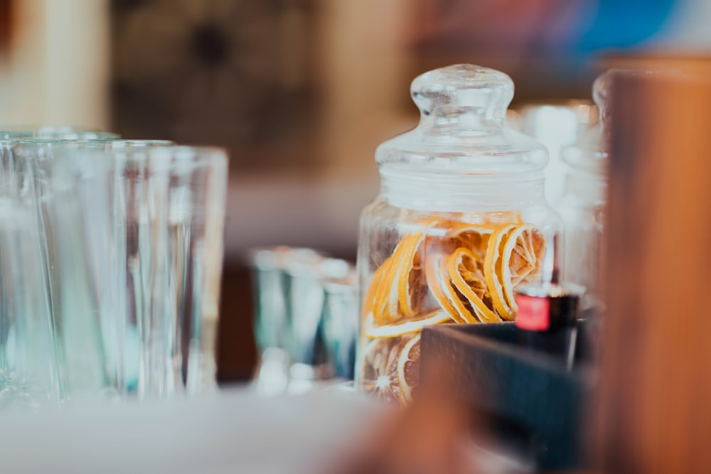 clear glass cookie jar